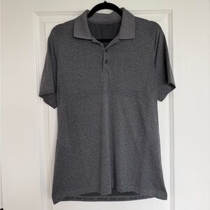 Lululemon Men's Metal Vent Tech Performance Polo in Charcoal Heather Gray size M